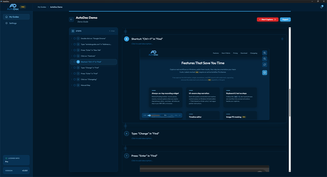 AutoDoc Interface